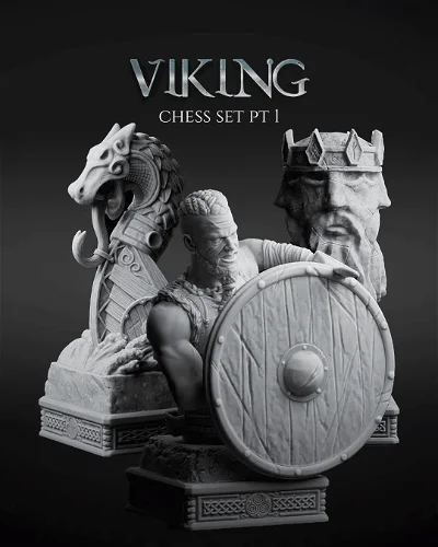 Viking Chess Set (Individual pieces)